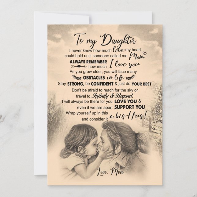 Daughter Lovers | To My Daughter Love Mom Holiday Card (Front)