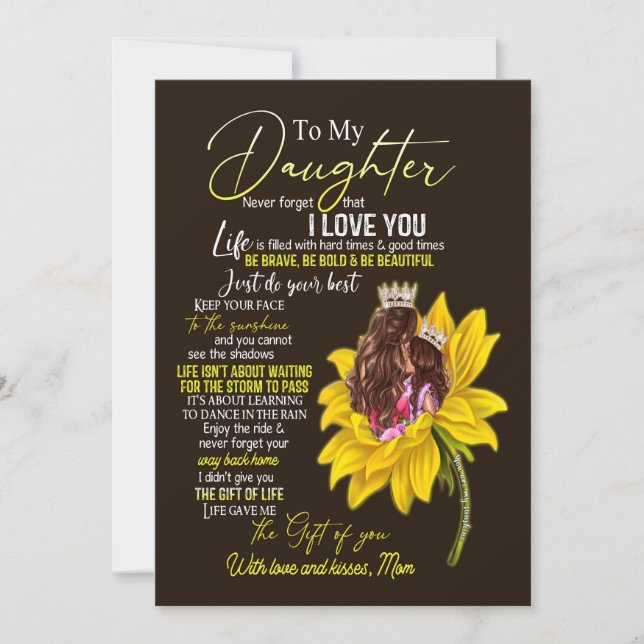 Daughter Lovers | To My Daughter Love Mom Holiday Card (Front)