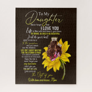 Daughter Lovers   To My Daughter Love Mom Jigsaw Puzzle