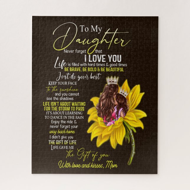 Daughter Lovers | To My Daughter Love Mom Jigsaw Puzzle (Vertical)