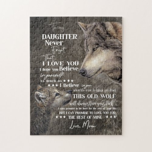 Daughter Lovers  To My Daughter Love Mom Jigsaw Puzzle