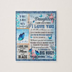 Daughter Lovers To My Daughter Love Mom Jigsaw Puzzle