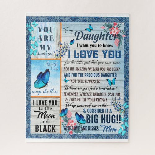 Daughter Lovers  To My Daughter Love Mom Jigsaw Puzzle