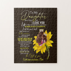 Daughter Lovers To My Daughter Love Mom Jigsaw Puzzle