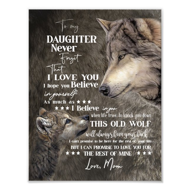 Daughter Lovers | To My Daughter Love Mom Photo Print (Front)
