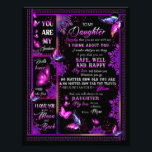 Daughter Lovers | To My Daughter Love Mom Photo Print<br><div class="desc">Daughter Lovers | To My Daughter Safe,  Well And Happy My Love</div>