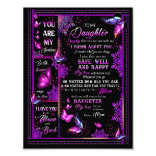 Daughter Lovers To My Daughter Love Mom Photo Print