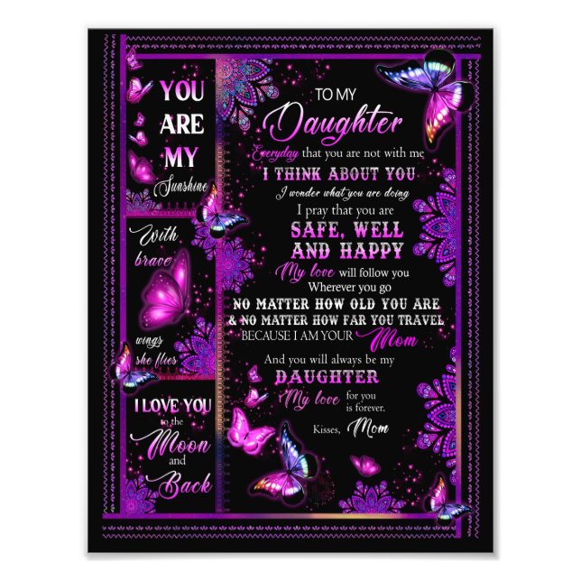 Daughter Lovers | To My Daughter Love Mom Photo Print (Front)
