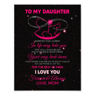 Daughter Lovers To My Daughter Love Mom Photo Print