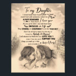 Daughter Lovers | To My Daughter Love Mom Photo Print<br><div class="desc">Daughter Gifts | To My Daughter I Never Knew How Much Love My Heart Love From Mom</div>