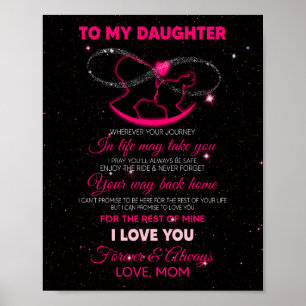 Daughter Lovers To My Daughter Love Mom Poster