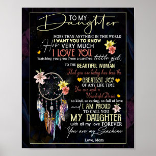 Daughter Lovers To My Daughter Love Mom Poster