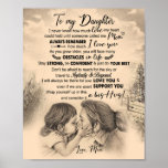 Daughter Lovers | To My Daughter Love Mom Poster<br><div class="desc">Daughter Gifts | To My Daughter I Never Knew How Much Love My Heart Love From Mom</div>