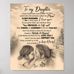 Daughter Lovers To My Daughter Love Mom Poster
