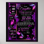 Daughter Lovers | To My Daughter Love Mom Poster<br><div class="desc">Daughter Lovers | To My Daughter Safe,  Well And Happy My Love</div>