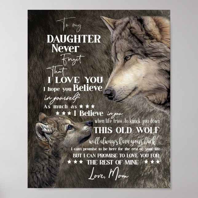 Daughter Lovers | To My Daughter Love Mom Poster (Front)