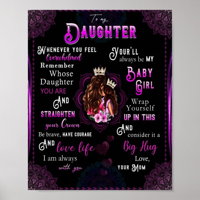 Daughter Lovers | To My Daughter Love Mom Poster (Front)