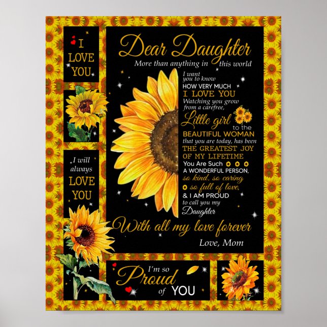 Daughter Lovers | To My Daughter Love Mom Poster (Front)