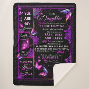 Daughter Lovers To My Daughter Love Mom Sherpa Blanket