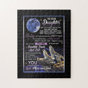 Daughter Lovers To Our Daughter Love Mom And Dad Jigsaw Puzzle