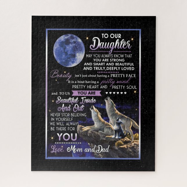 Daughter Lovers | To Our Daughter Love Mom And Dad Jigsaw Puzzle (Vertical)