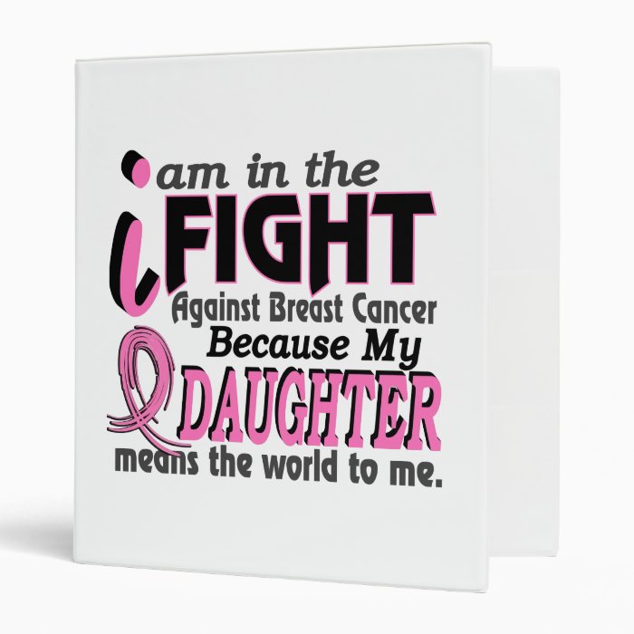 Daughter Means The World To Me Breast Cancer 3 Ring Binder