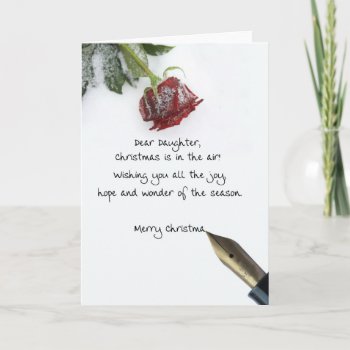 Daughter  Merry Christmas Card by PortoSabbiaNatale at Zazzle