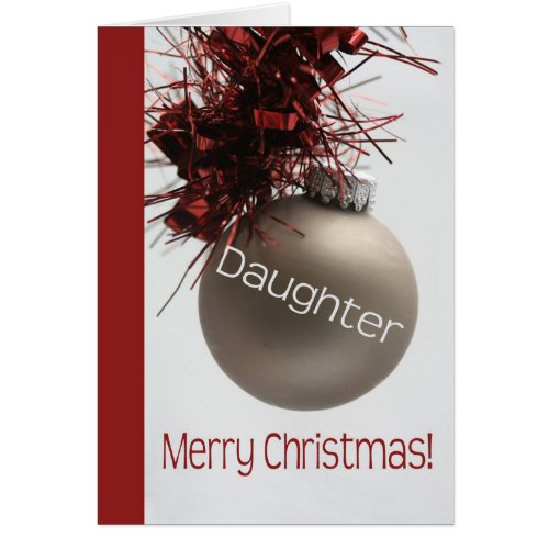 Daughter  Merry Christmas card