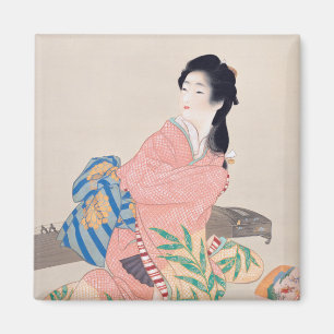Daughter Miyuki (Elegant Japanese Lady, Asian Art) Magnet