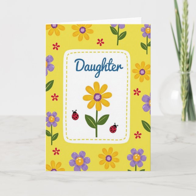 Daughter Mothers Day Blossom Card (Front)