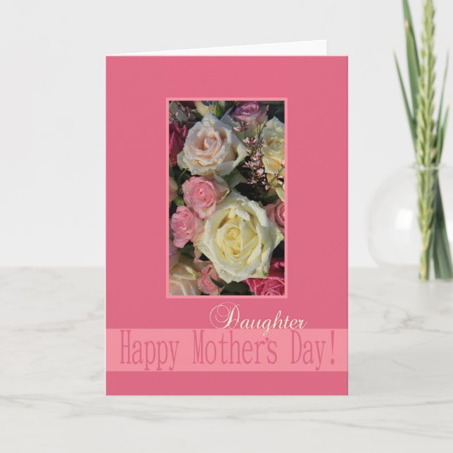 Daughter Mother's Day rose card (Front)