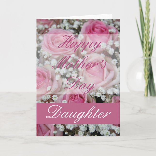 Daughter Mother's Day rose card (Front)