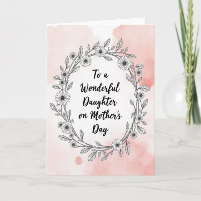 Daughter Mothers Day Tribute Card (Front)