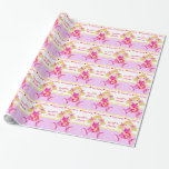 Daughter name rag doll 2nd birthday wrap wrapping paper<br><div class="desc">Birthday wrapping paper in a pink, yellow, red and white girls painted dolly with hearts design. Personalize this girlie birthday paper with your own daughters or relatives name and age and relation. Currently reads Happy Birthday daughter Amelia 2. Perfect for wrapping a special first birthday gift. At this age often...</div>