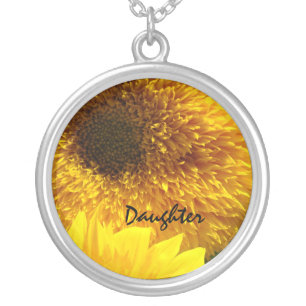 Daughter necklace Yellow Sunflowers Colorful