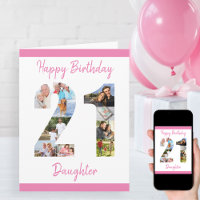 Daughter Number 21 Photo Collage Big 21st Birthday