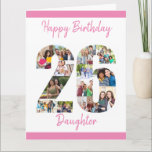 Daughter Number 26 Photo Collage Big 26th Birthday Card<br><div class="desc">Personalize this big 26th birthday card with up to 13 different photographs. Designed for your daughter (although 'daughter' can be edited to a name or whatever you want), the number 26 photo collage is a thoughtful way to give a birthday card with a unique and special quality. The template is...</div>