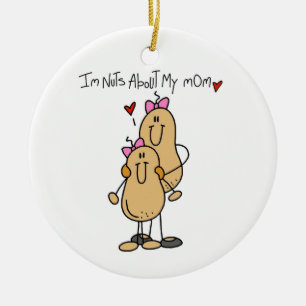 Daughter - Nuts About My Mom T-shirts and Gifts Ceramic Ornament