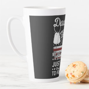 Daughter Of A Veteran Patriotic Military Family Latte Mug