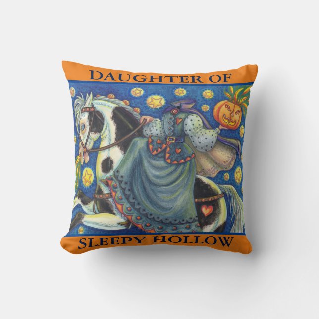 DAUGHTER OF SLEEPY HOLLOW HALLOWEEN THROW PILLOW (Front)