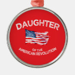 Daughter of the American Revolution DAR Star USA Metal Ornament