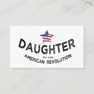 Daughter of the American Revolution DAR US flag Business Card