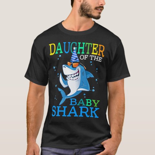 DAUGHTER Of The Baby Shark Birthday Brother Shark  T_Shirt