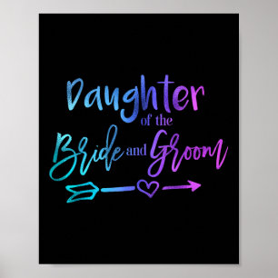 Daughter Of The Bride And Groom Matching Wedding Poster