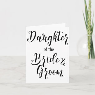 Daughter Of The Bride And Groom Shirt _1 Card