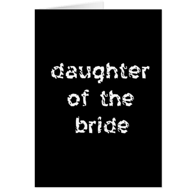 Daughter of the Bride Cards (Front)