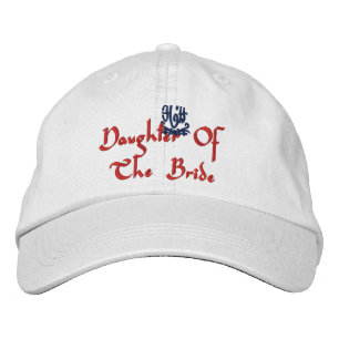 Daughter Of The Bride Wedding White Embroidered Baseball Hat