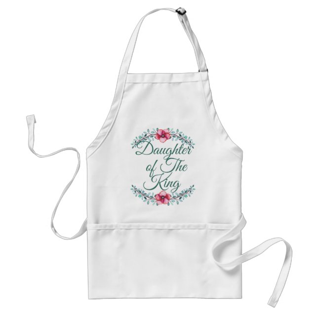 Daughter Of The King Christian Inspirational Adult Apron (Front)