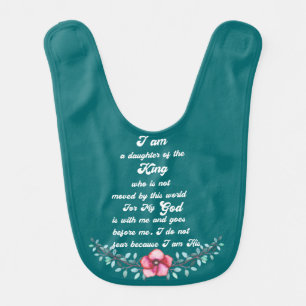Daughter Of The King Christian Inspirational Baby Bib