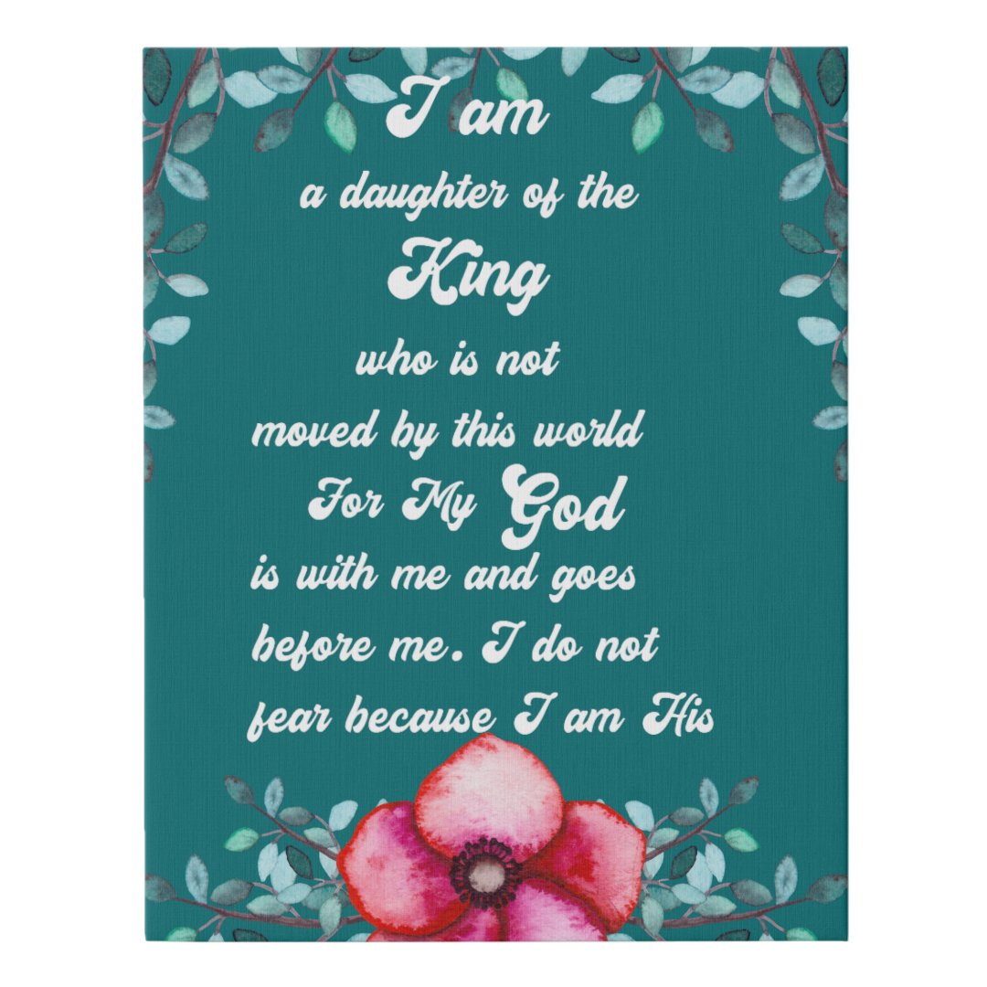 Daughter Of The King Christian Inspirational Faux Canvas Print | Zazzle